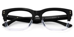 Gaydeh Black Clear Rectangle Glasses2