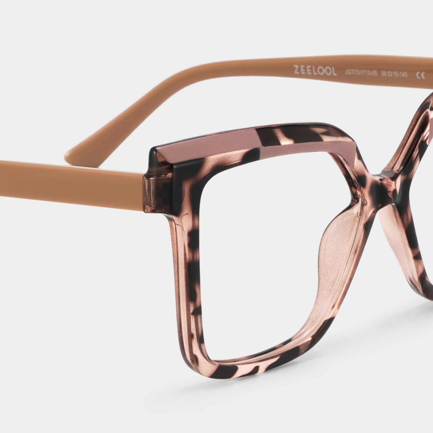Square Eboney Tortoise Frame Glasses Deals -Zeelool Optical6