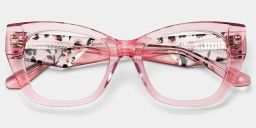 Skylar Clear Pink Butterfly Glasses3