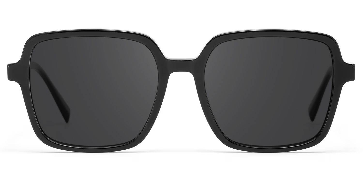 Ember Square Sunglasses with Acetate Black Frames | ZEELOOL CA0