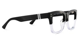 Gaydeh Black Clear Rectangle Glasses4