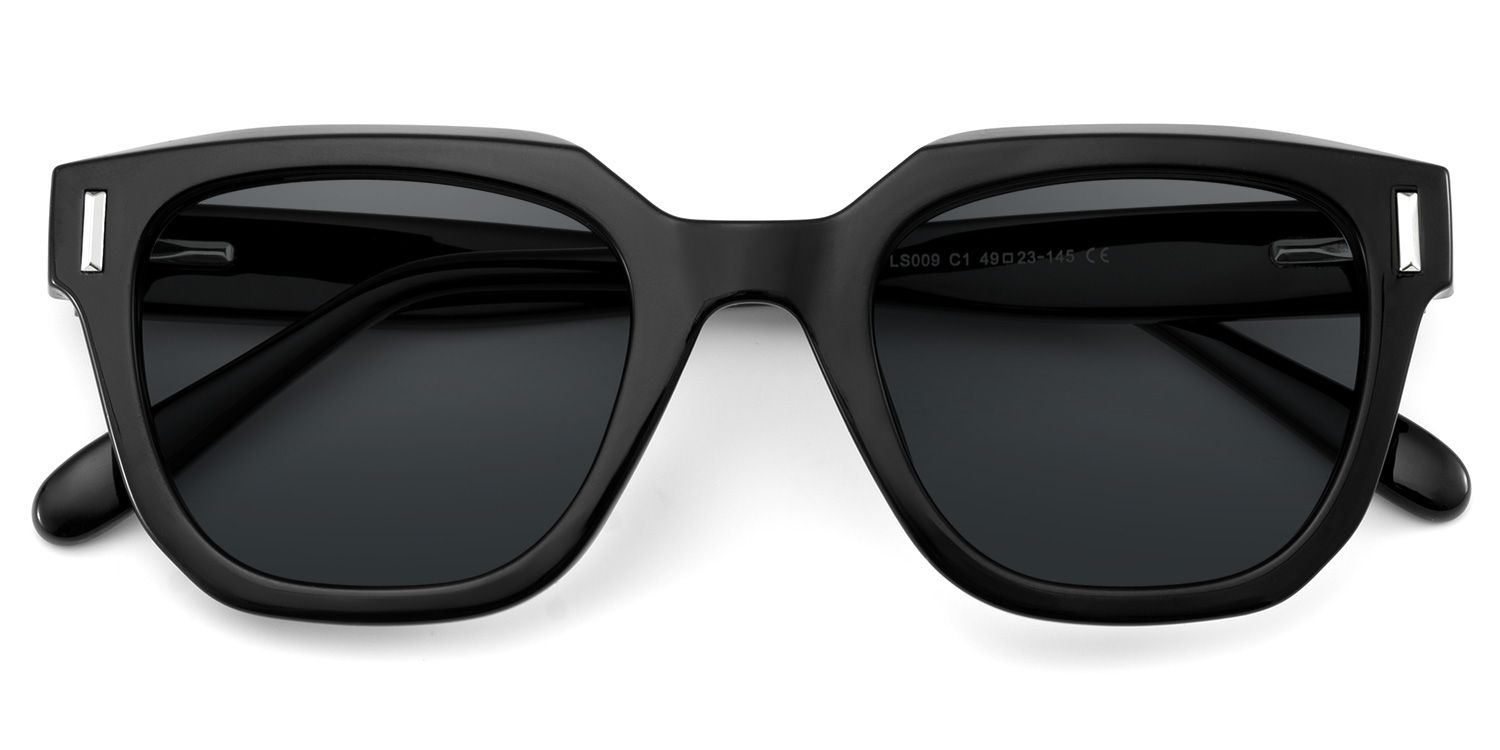Nia Square Black Full Rim Sunglasses | ZEELOOL CA1