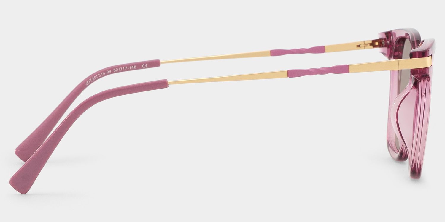 Jacqui Rectangle Pink Full Rim Sunglasses | ZEELOOL CA3