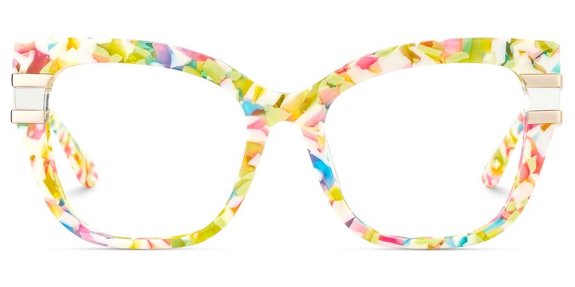 Kieran Mottled Rectangle Glasses