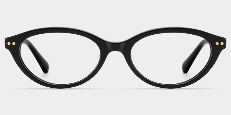 Ashby Black Oval Glasses