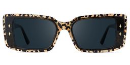 Gleam Leopard Rectangle Sunglasses0
