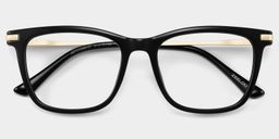 Selena Black Rectangle Glasses1