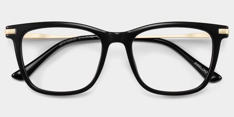 Selena Black Rectangle Glasses