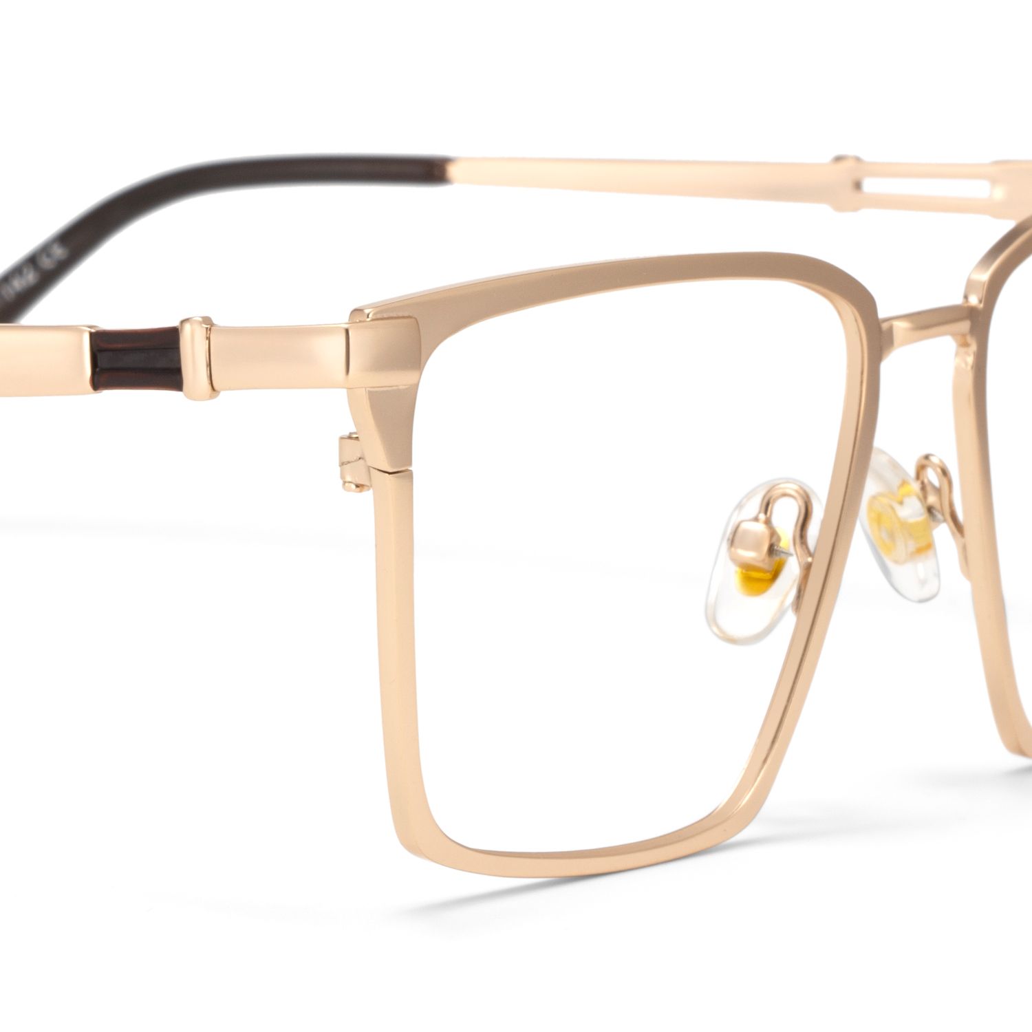 Finn Eyeglasses in Rectangle Gold Frame | ZEELOOL Canada5
