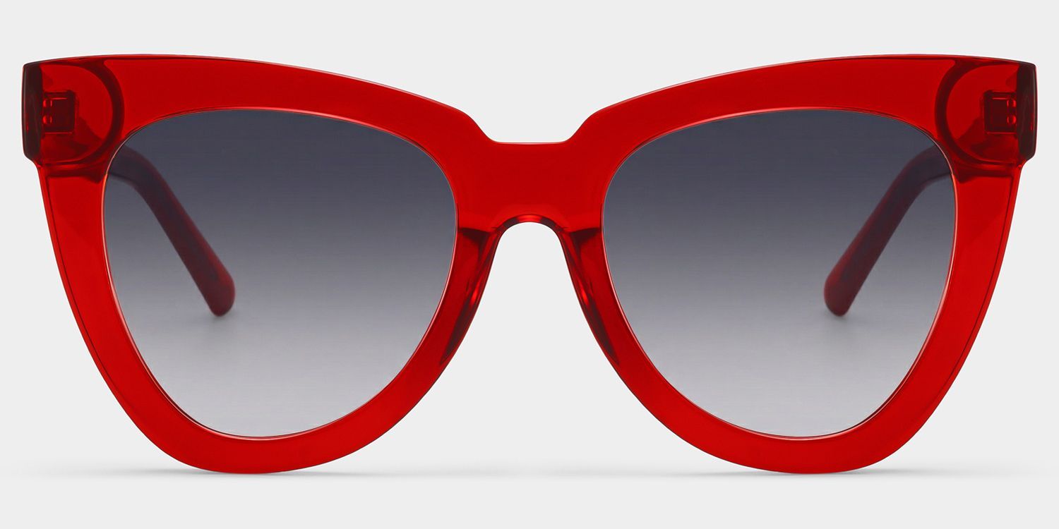 Yaser Cat Eye Red Full Rim Sunglasses | ZEELOOL CA0