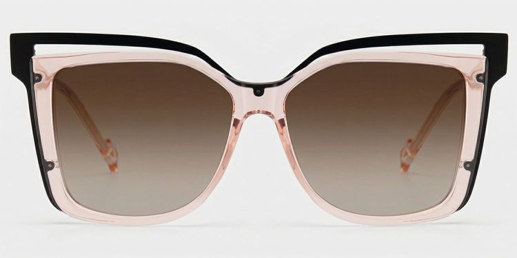 Twolla Beige Square Sunglasses