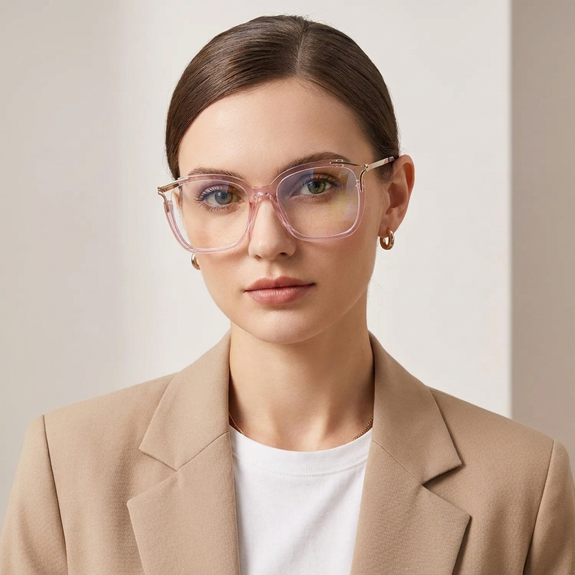 Sidibe Pink Square Glasses
