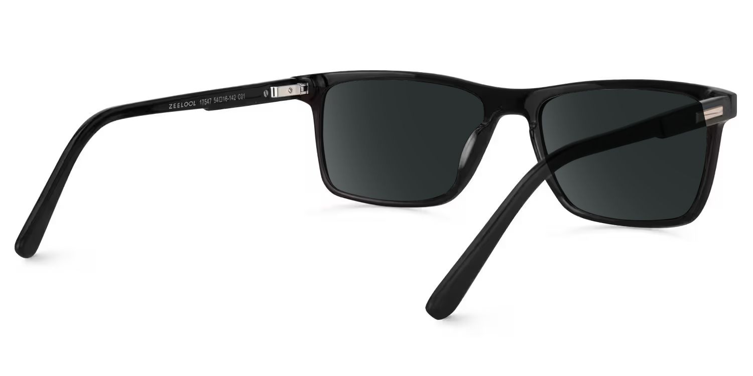 Daniel Rectangle Black Sunglasses for Women & Men | ZEELOOL CA3