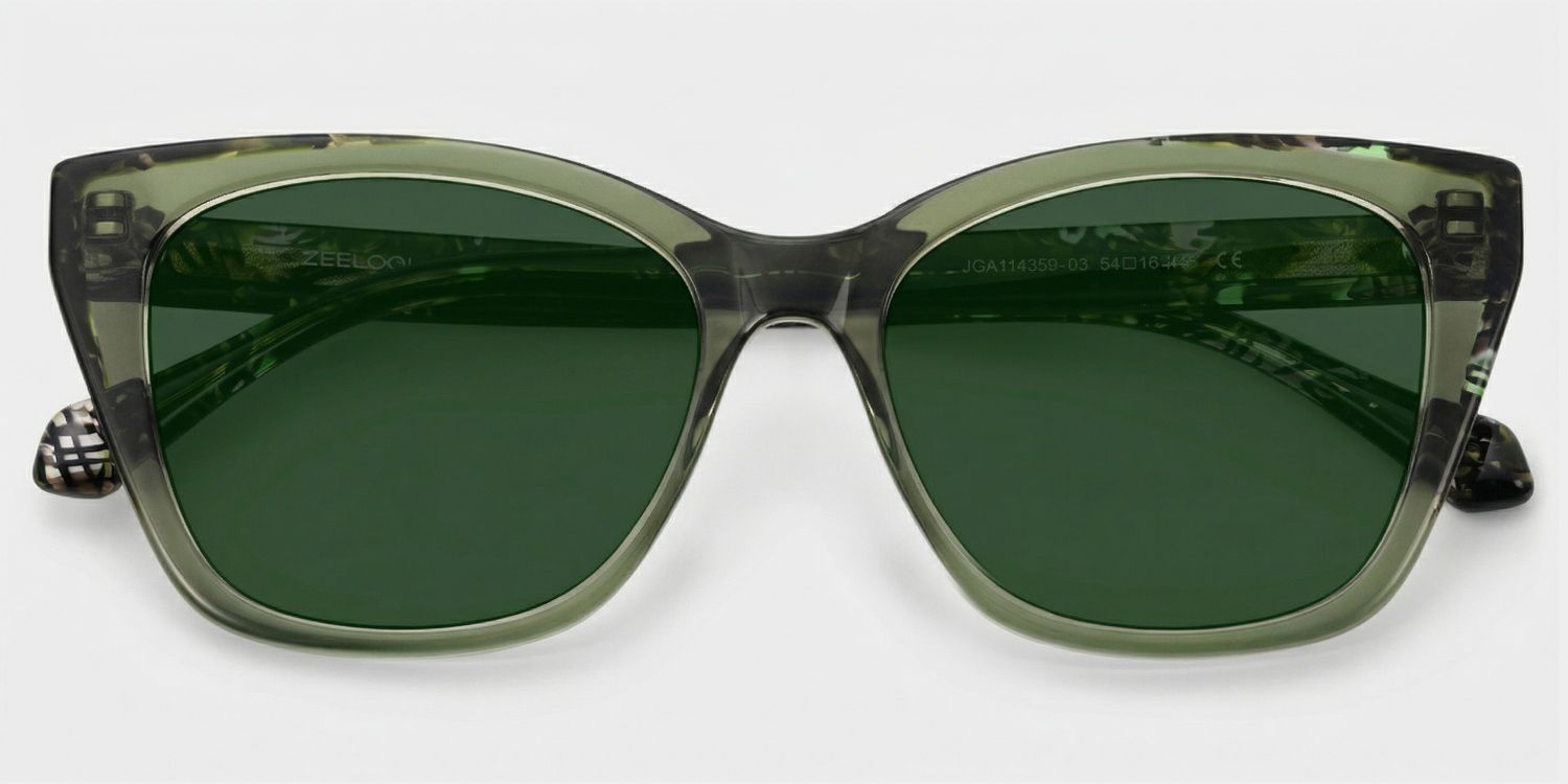 Maple Butterfly Sunglasses with Acetate Green Frames | ZEELOOL CA1