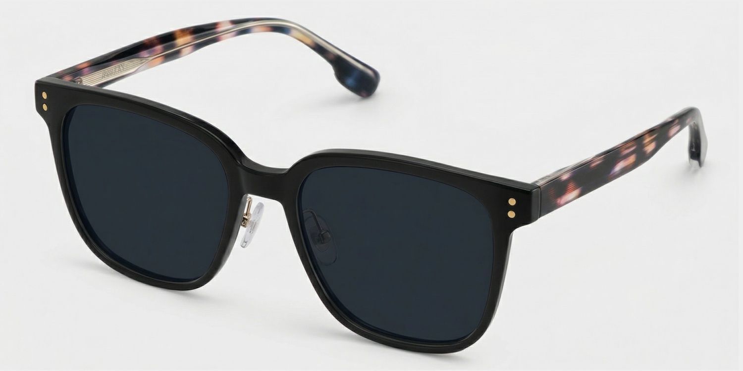 Donnalyn Black Frame Sunglasses with Square Style | ZEELOOL CA2
