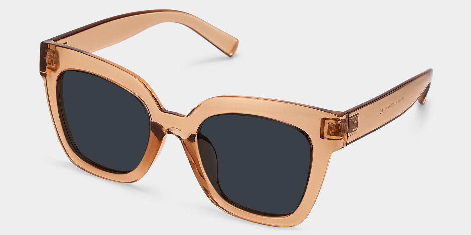 Malcolm Square Beige Sunglasses for Women & Men | ZEELOOL CA2