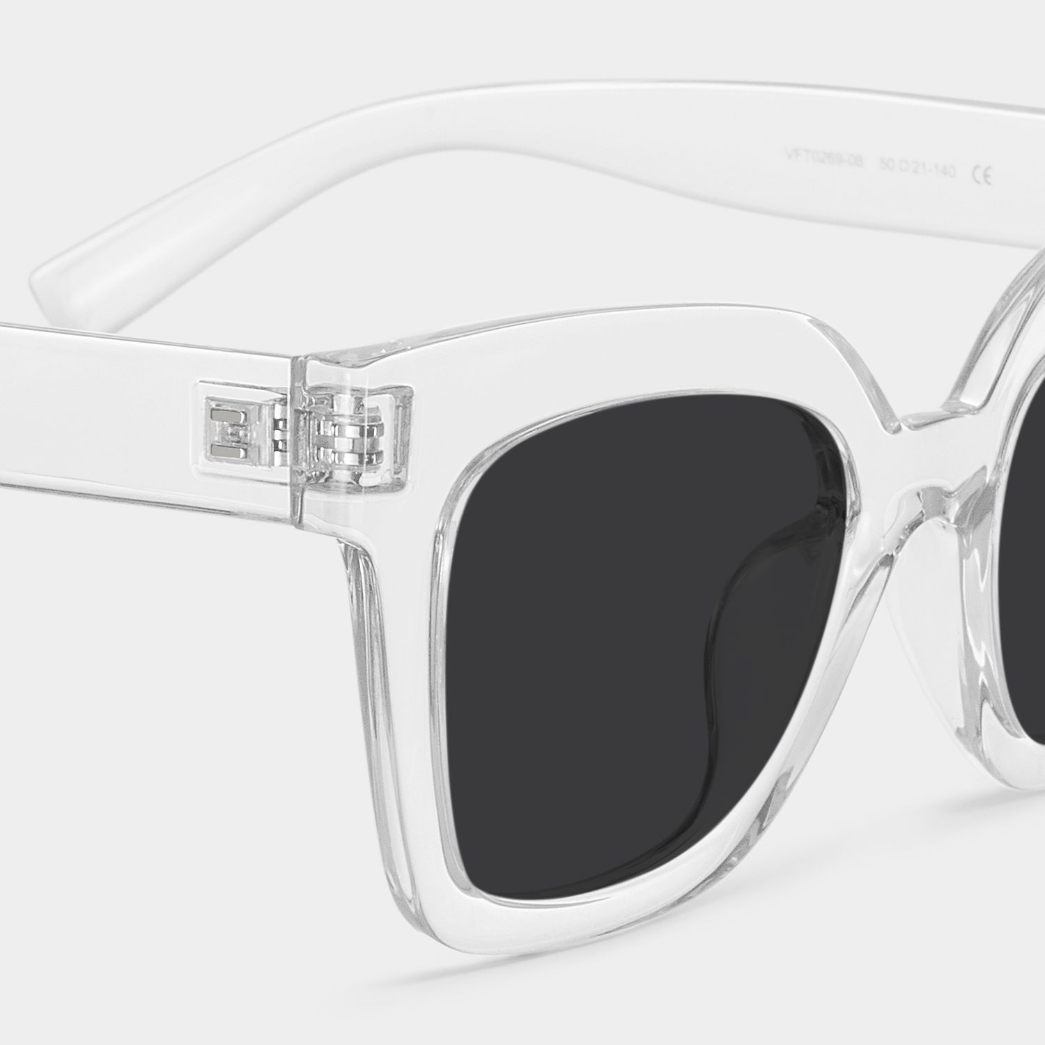 Malcolm Clear Square Polarized Sunglasses for Driving | ZEELOOL CA4
