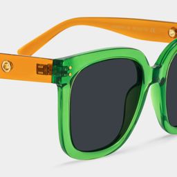 Ebony Green Square Sunglasses4