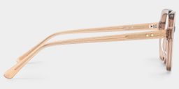 Devon Beige Geometric Glasses3
