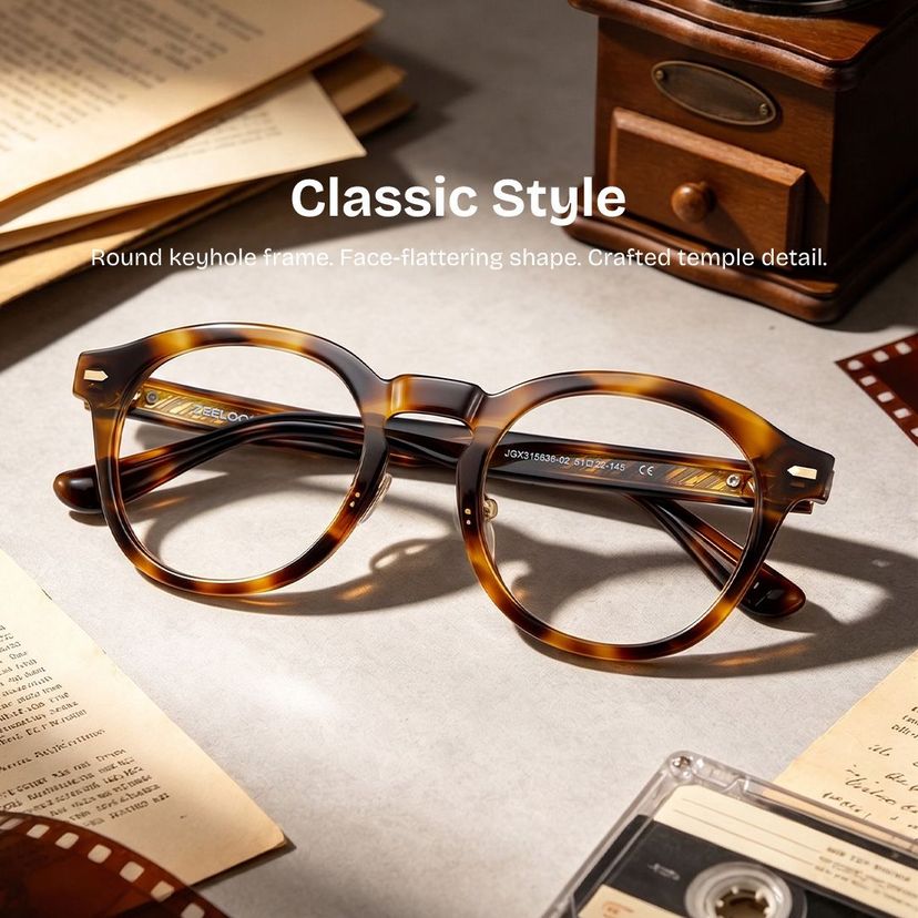 Frances Tortoise Round Glasses