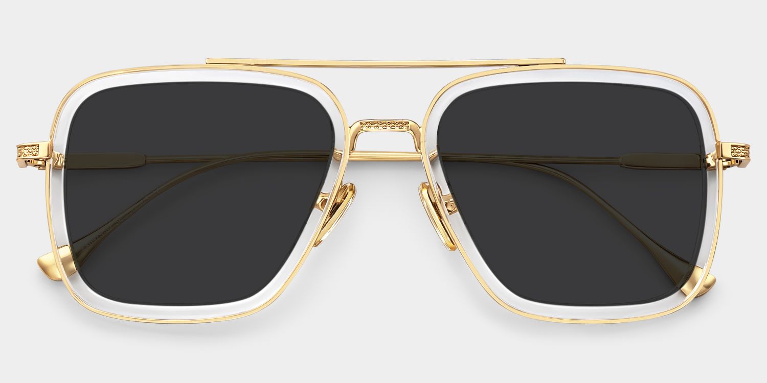 Gifford Aviator Clear Full Rim Sunglasses | ZEELOOL CA1