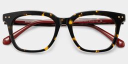 Angela Tortoise Square Glasses1
