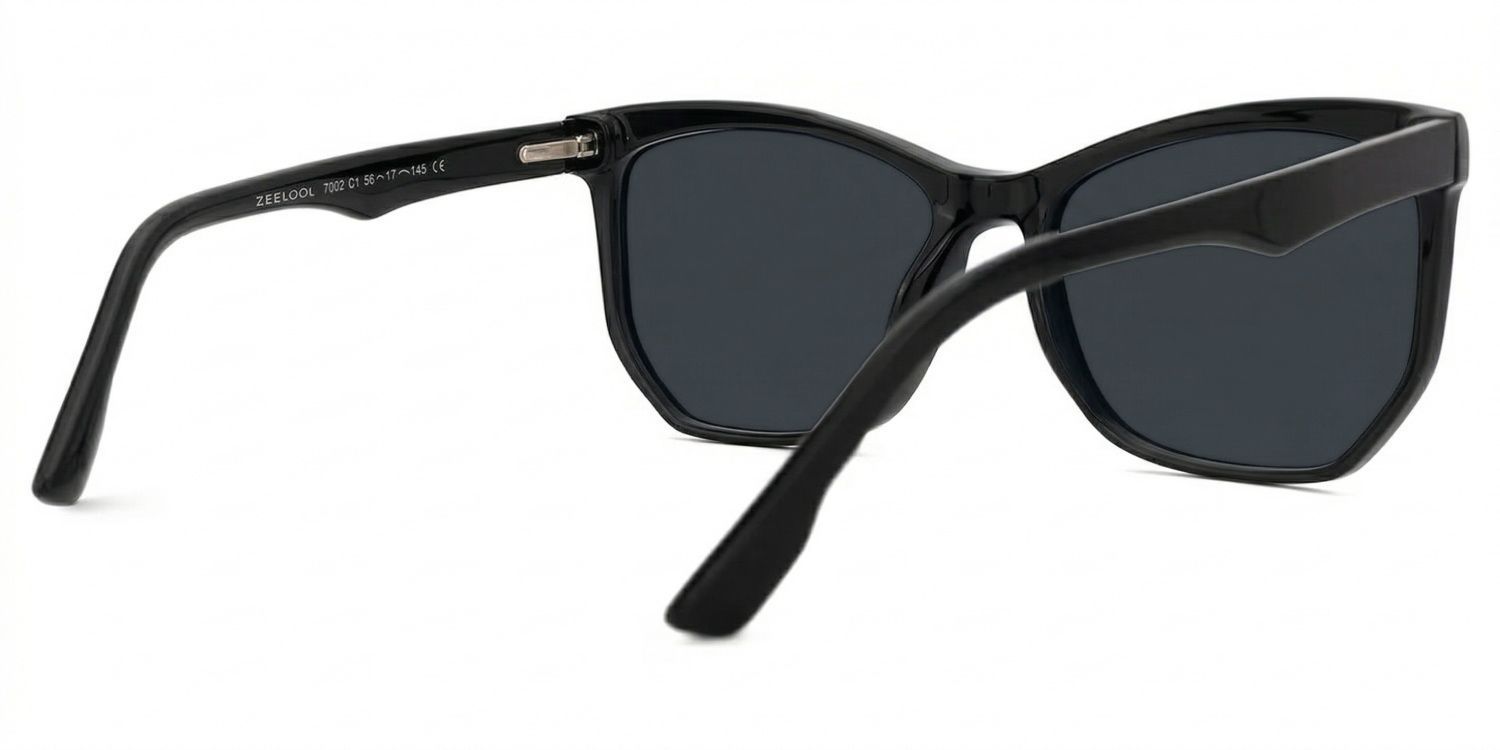 Libby Black Frame Sunglasses with Geometric Style | ZEELOOL CA3