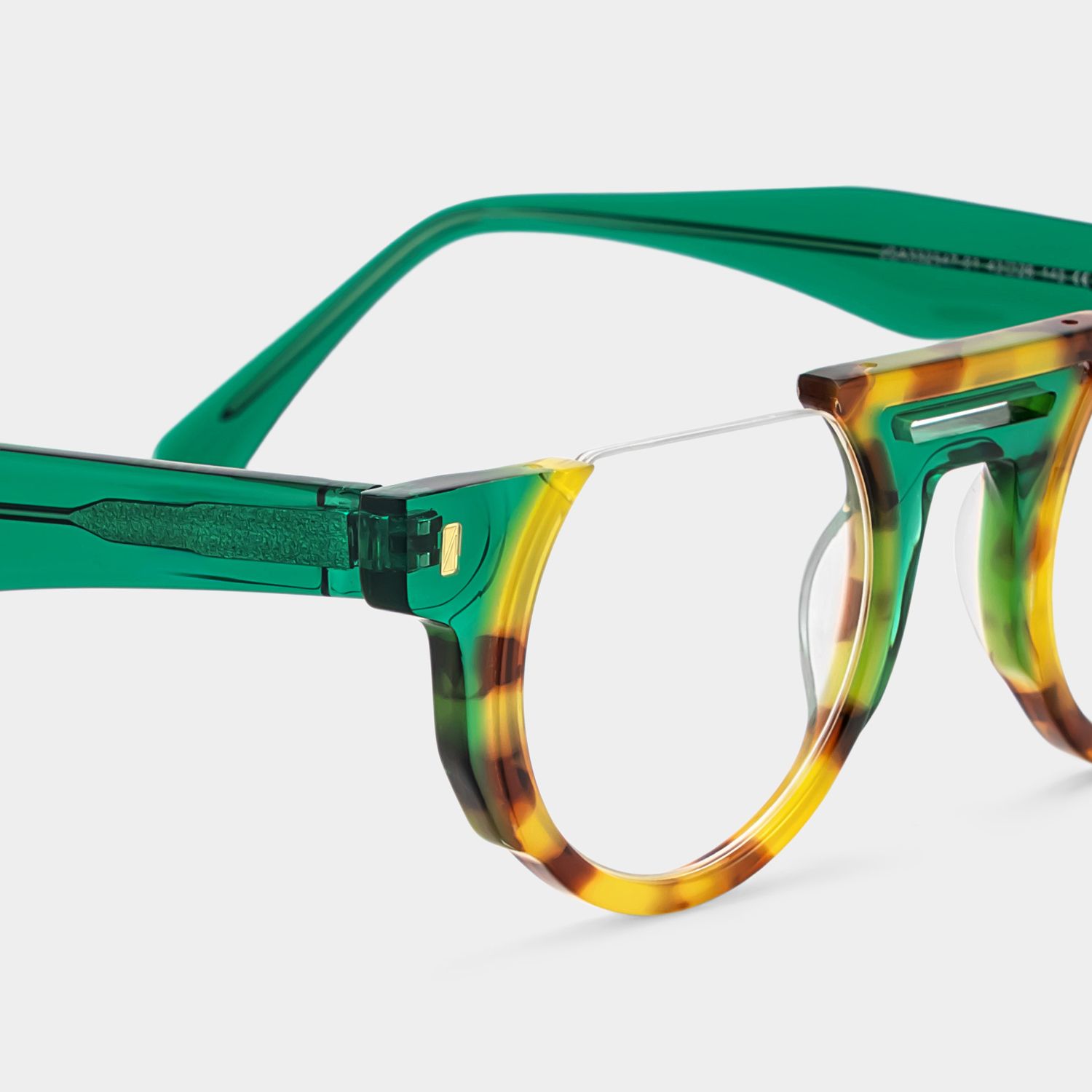Mastin Round Tortoise Half Frame Glasses5