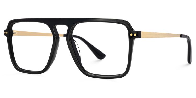 Briannie Black Aviator Glasses