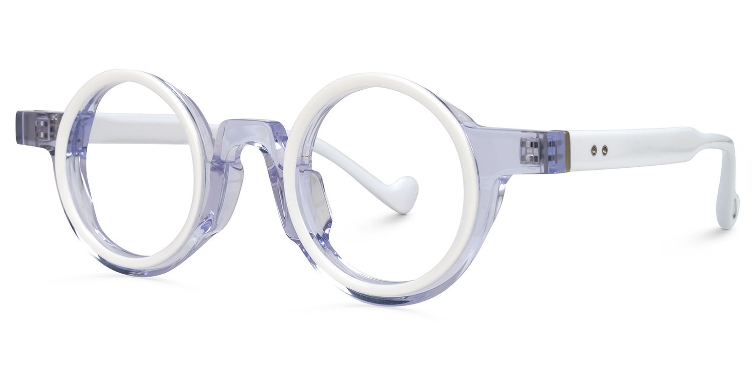 Round Glanton White Glasses deals -Zeelool Glasses1