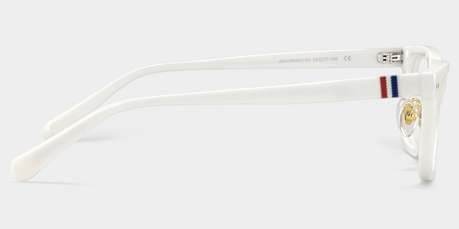 Remy White Rectangle Glasses | Clean Athleisure Style4