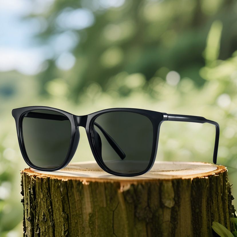 Malika Black Square Sunglasses