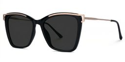 Krystle Black Square Sunglasses1