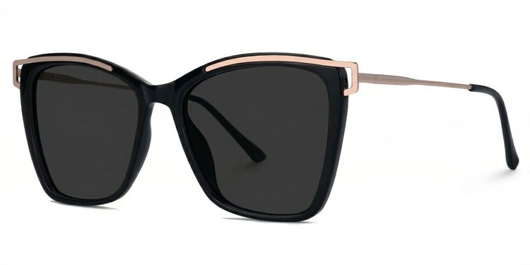 Krystle Black Square Sunglasses