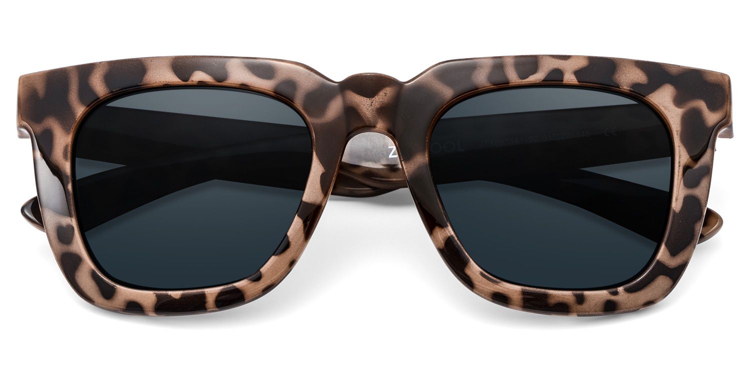 Clea Tortoise Rectangle Polarized Sunglasses for Driving | ZEELOOL CA1