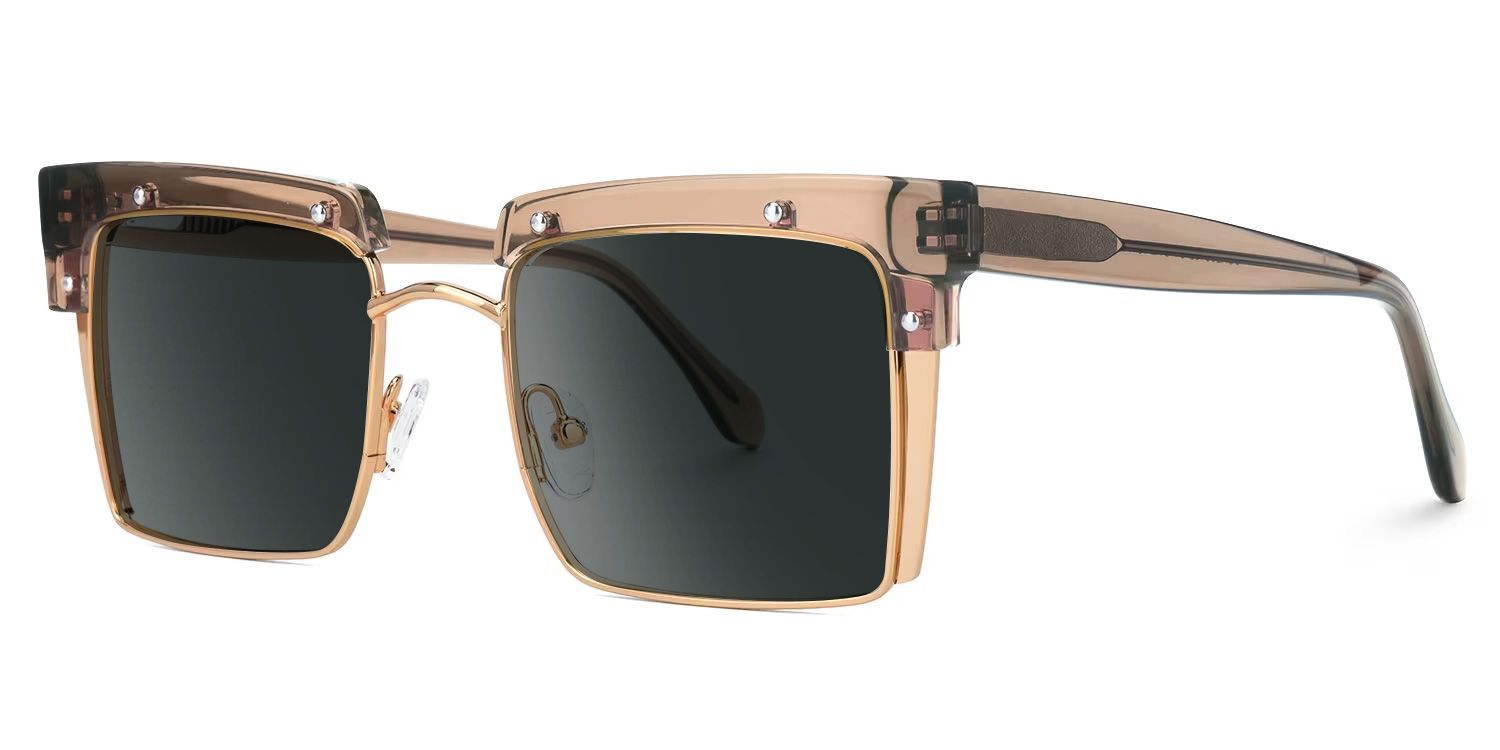 Kiana Beige Square Sunglasses to Frame Your Face | ZEELOOL CA1