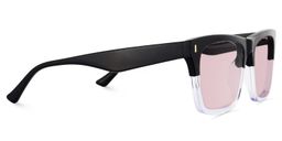 Brookins Black Clear Rectangle Sunglasses3