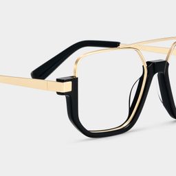 Oromiya Black Gold Aviator Glasses6