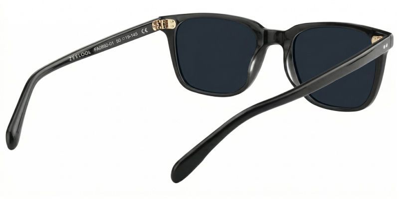 Lamont Rectangle Black Full Rim Sunglasses | ZEELOOL CA5