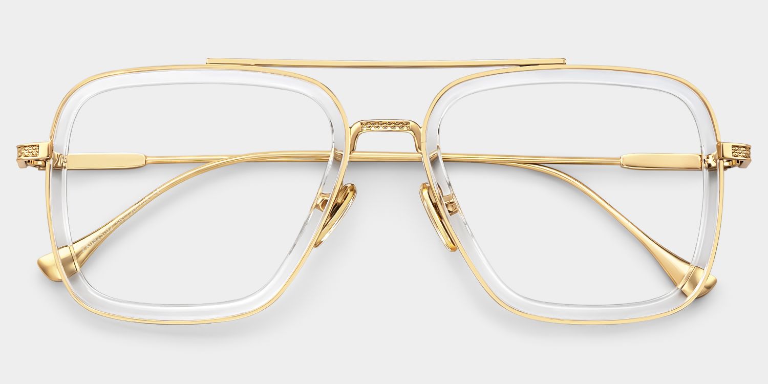 Gifford Aviator Clear Frame Glasses | ZEELOOL Canada1