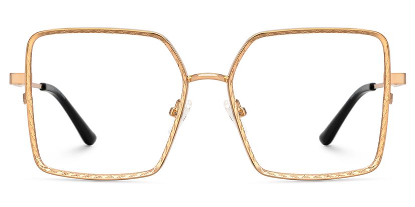 Toure Gold Square Glasses