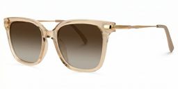 Jacqui Beige Rectangle Sunglasses1