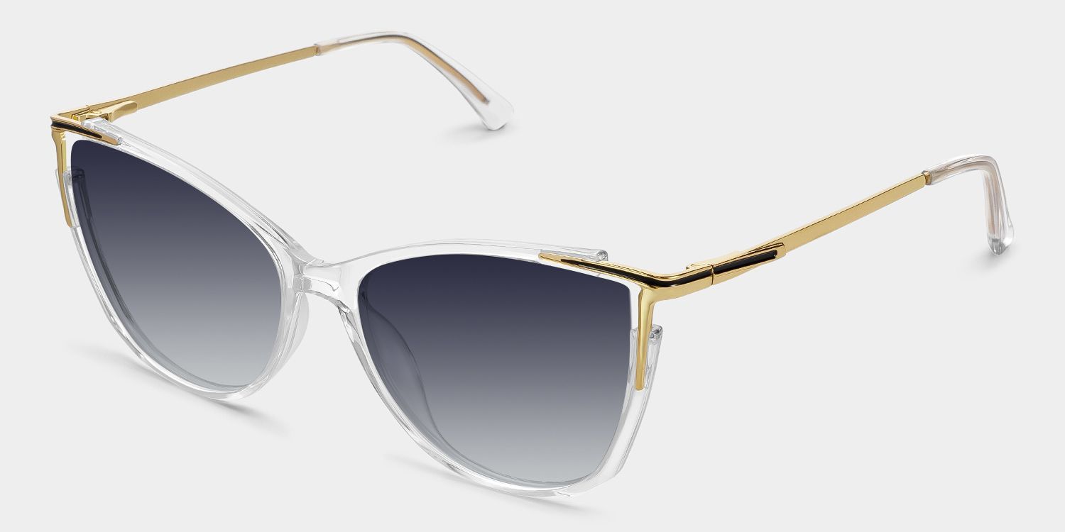 Yomary Clear Cat Eye Polarized Sunglasses for Driving | ZEELOOL CA2