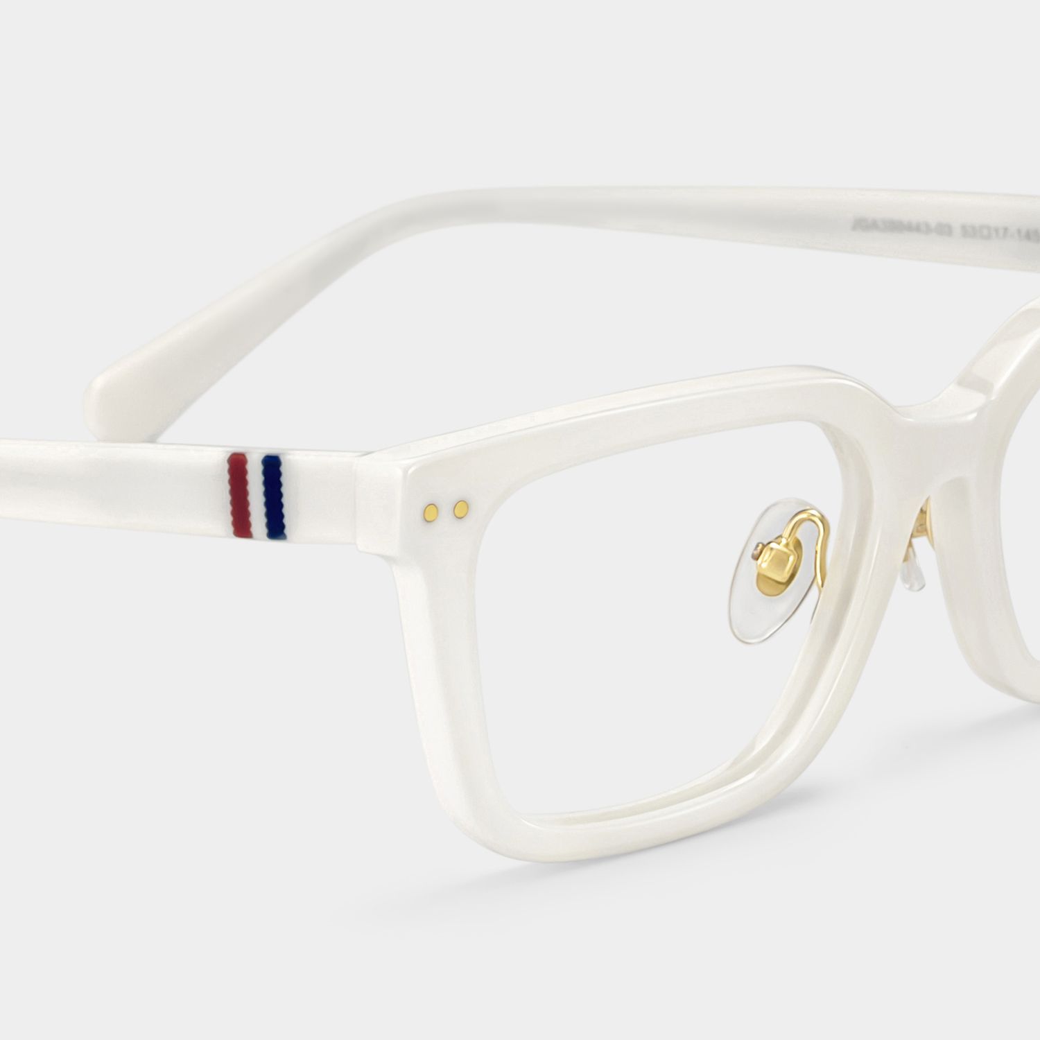 Remy White Rectangle Glasses | Clean Athleisure Style5