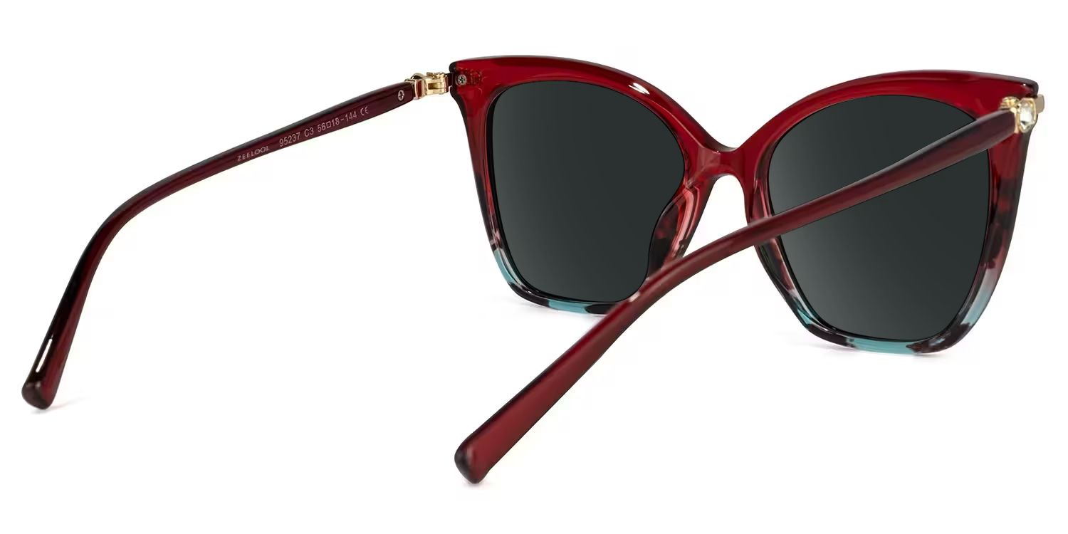 Lamar Tr90 Red Frame Sunglasses | ZEELOOL CA3