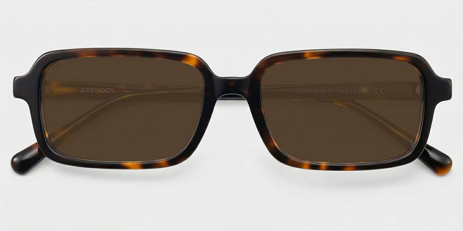 Danielle Tortoise Rectangle Polarized Sunglasses for Driving | ZEELOOL CA1