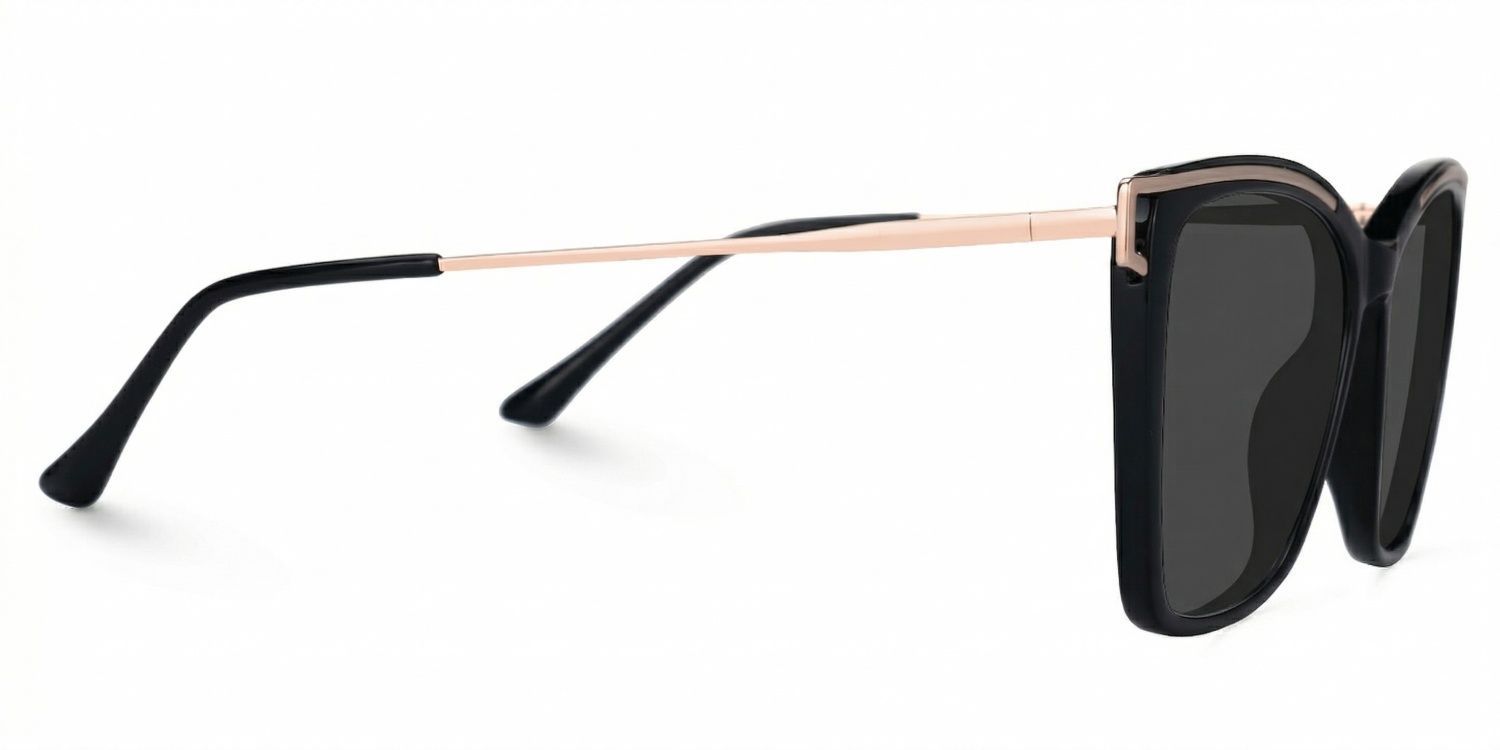 Krystle Square Black Full Rim Sunglasses | ZEELOOL CA2