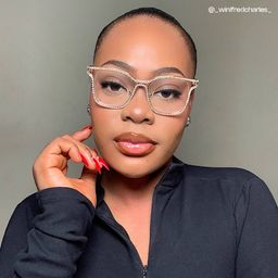Shine Gold White Square Glasses8