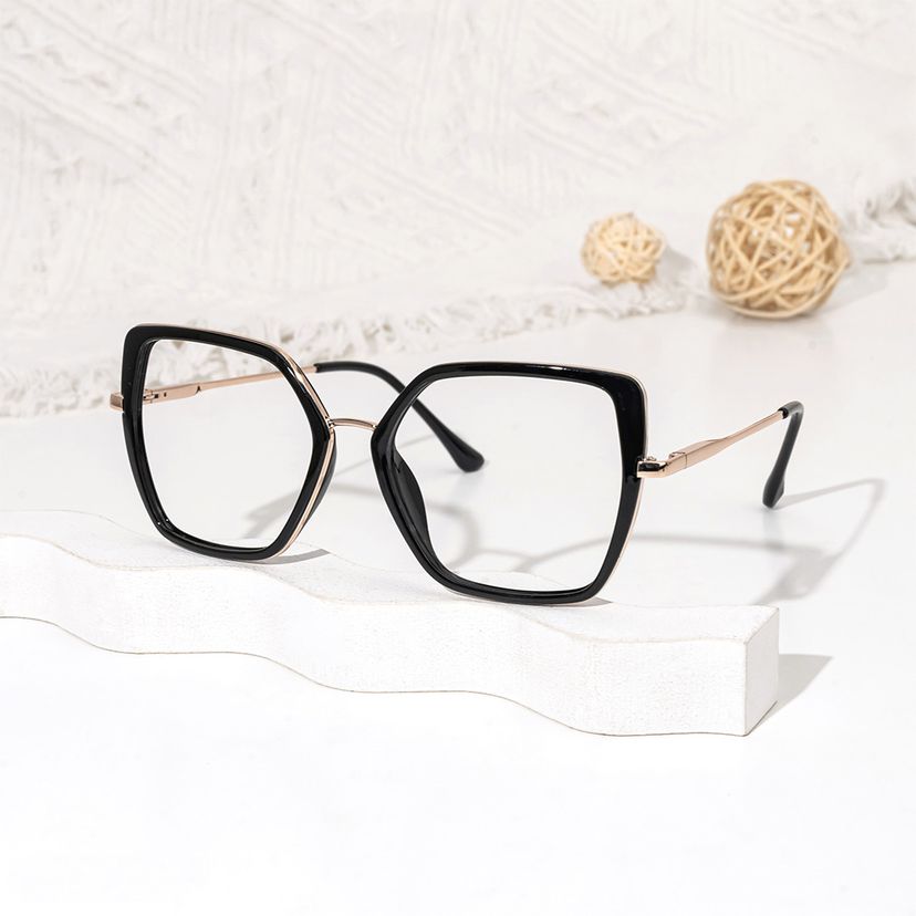 Keller Black Geometric Glasses