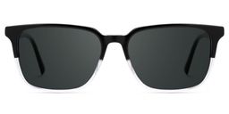 Barnhill Black-Clear Square Sunglasses0